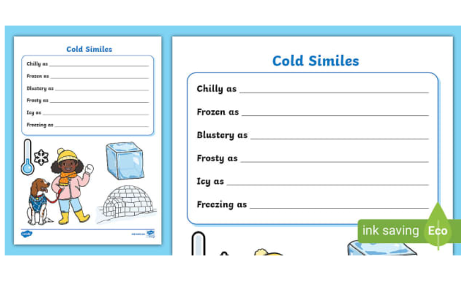 similes for cold