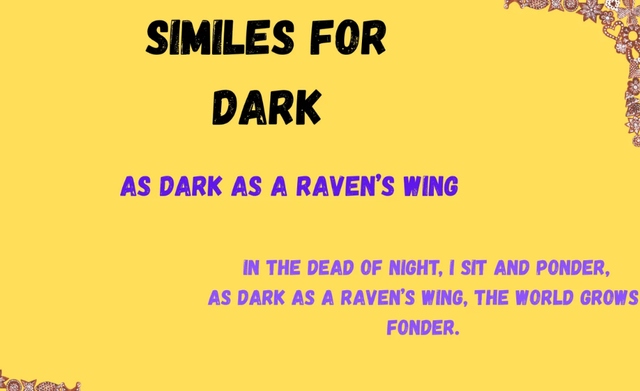 as dark as simile