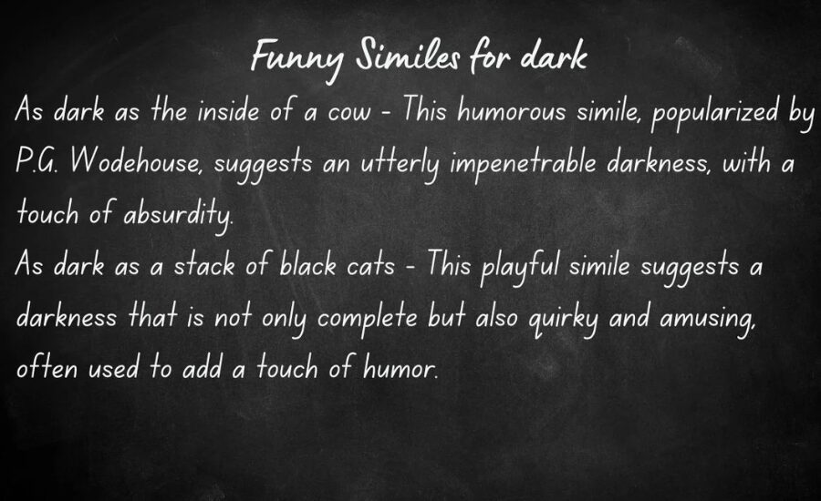As dark as simile Dark as night, Dark as a moonless night & More 3 Your paragraph text 53
